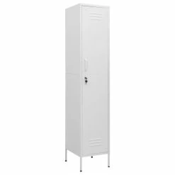 COASTER Shop 30 Flash Sale ⌛ Vida XL LLC VidaXL Locker Cabinet White Steel Home Indoor Office Storage Cabinet Furniture 🎁