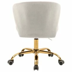 New 🧨 Meridian Furniture Finley Swivel And Adjustable Velvet Office Chair, Cream, Rich Gold Base 🔔 -COASTER Shop 05f1388e02682f1f 4646 w800 h800 b1 p0