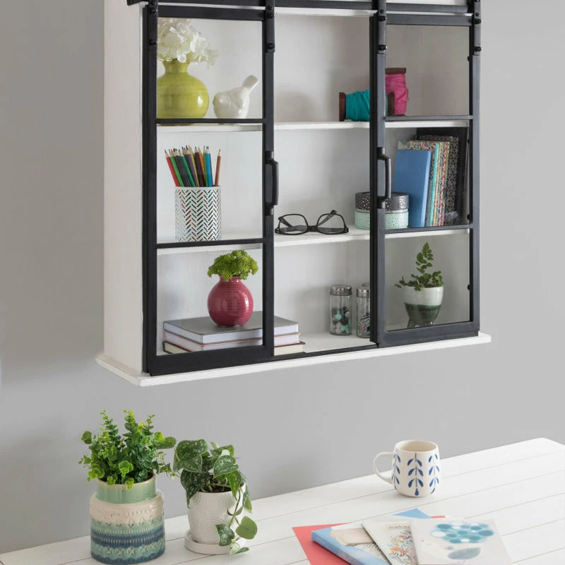 Promo โญ Uniek Barnhardt Wood Decorative Cabinet With Sliding Glass Doors, White ๐ฅ 10 Promo โญ Uniek Barnhardt Wood Decorative Cabinet With Sliding Glass Doors, White ๐ฅ - Image 10