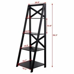 Top 10 👍 Costway 4-Tier Ladder Shelf Bookshelf Bookcase Storage Display Leaning Home 🎁 -COASTER Shop 0a61168b0bc971ef 6206 w800 h800 b1 p0