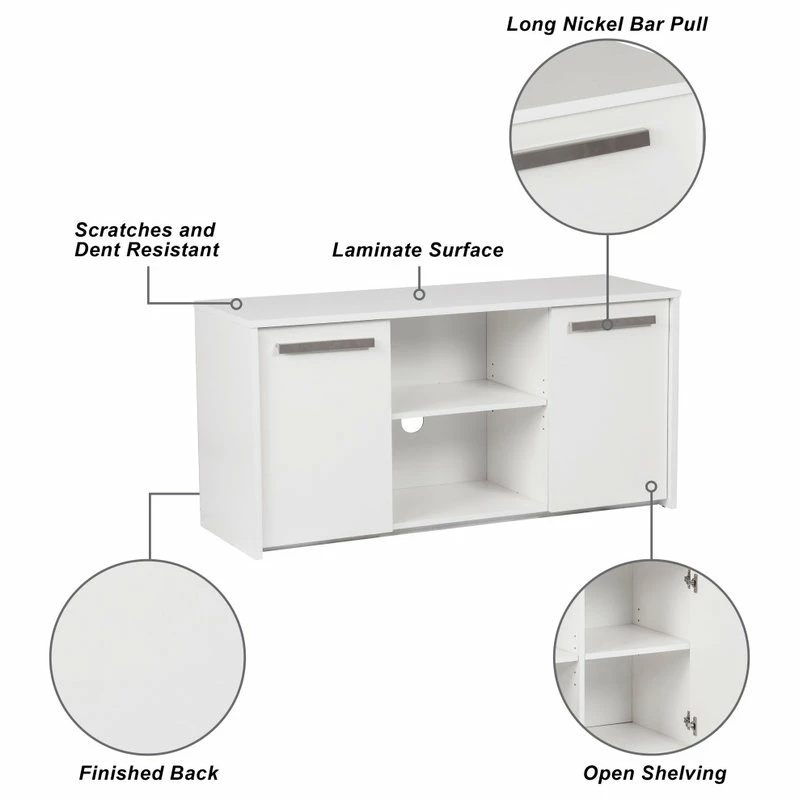 Top 10 ✨ Saint Birch Miami White Wood Grain 2-door Credenza File Cabinet ⭐ 5 Top 10 ✨ Saint Birch Miami White Wood Grain 2-door Credenza File Cabinet ⭐ - Image 5