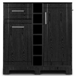 Best deal ๐ฅฐ BELLEZE Freestanding Wine Rack Buffet & Storage Cabinet, Black ๐