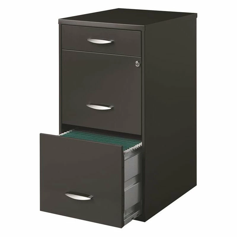 Promo ✔️ Hirsh Industries LLC Space Solutions 18 Inch 3 Drawer Metal File Cabinet With Pencil Drawer Charcoal 🎁 2 Promo ✔️ Hirsh Industries LLC Space Solutions 18 Inch 3 Drawer Metal File Cabinet With Pencil Drawer Charcoal 🎁 - Image 2