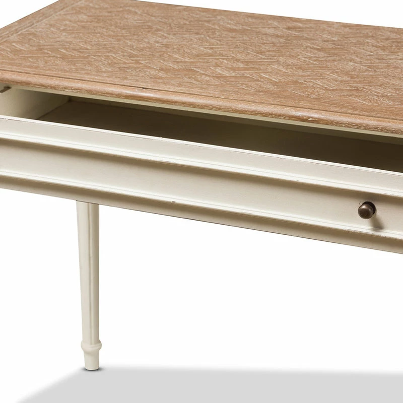 Outlet ๐ Baxton Studio Marquetterie French Provincial Weathered Oak And Whitewash Writing Desk ๐ฅฐ 6 Outlet ๐ Baxton Studio Marquetterie French Provincial Weathered Oak And Whitewash Writing Desk ๐ฅฐ - Image 6