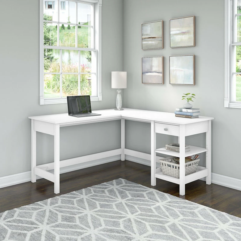 Outlet ๐ Bush Industries Broadview 60W L-Shaped Computer Desk With Storage, White ๐ฅฐ 2 Outlet ๐ Bush Industries Broadview 60W L-Shaped Computer Desk With Storage, White ๐ฅฐ - Image 2
