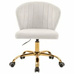 New 🧨 Meridian Furniture Finley Swivel And Adjustable Velvet Office Chair, Cream, Rich Gold Base 🔔 -COASTER Shop 298114e502682f20 4646 w800 h800 b1 p0