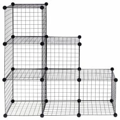 Deals ๐ Costway 6 Cube Grid Wire Organizer Wardrobe Shelves Bookcase DIY ๐ฅ