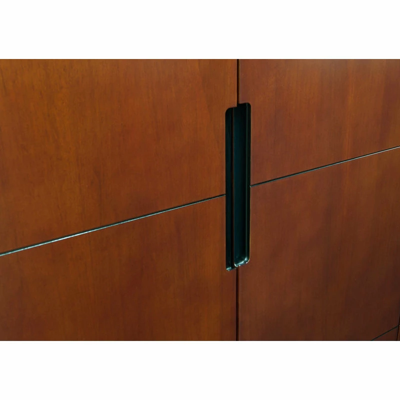 Promo ๐ฅฐ Zuri Furniture 72” Modern Hayes Light Cherry Wood Double Cabinet Storage Unit Glass/Wood Doors ๐ 4 Promo ๐ฅฐ Zuri Furniture 72” Modern Hayes Light Cherry Wood Double Cabinet Storage Unit Glass/Wood Doors ๐ - Image 4