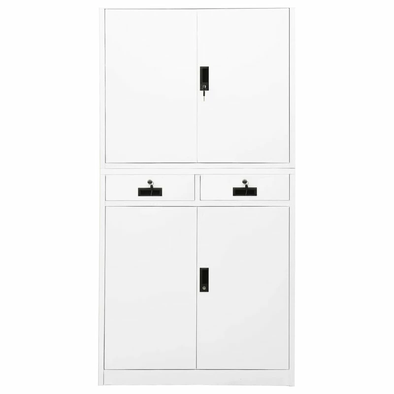 Hot Sale ❤️ Vida XL LLC VidaXL Office Cabinet White 70.9" Steel Office File Storage Cabinet Furniture 😉 2 Hot Sale ❤️ Vida XL LLC VidaXL Office Cabinet White 70.9" Steel Office File Storage Cabinet Furniture 😉 - Image 2