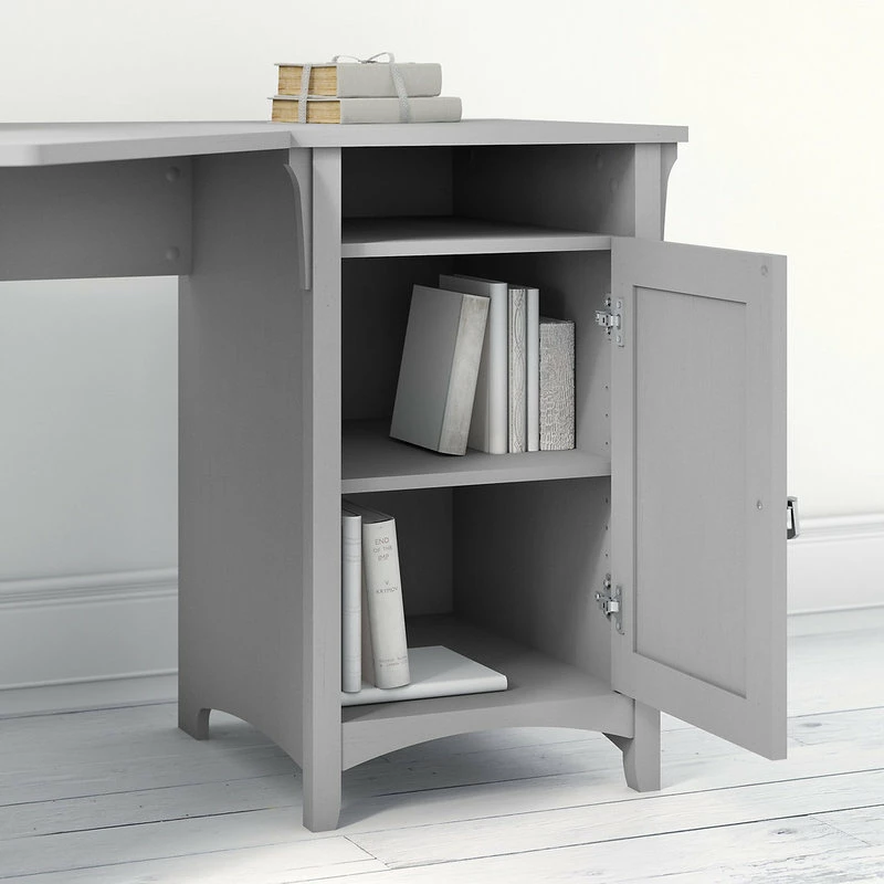 Flash Sale 🥰 Bush Industries Bush Furniture Salinas 55W Corner Desk With Storage, Gray 🎁 3 Flash Sale 🥰 Bush Industries Bush Furniture Salinas 55W Corner Desk With Storage, Gray 🎁 - Image 3