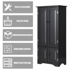 Budget ๐ Imtinanz Antique Accent Storage Cabinet With Adjustable Shelves, Black ๐ 7 Budget ๐ Imtinanz Antique Accent Storage Cabinet With Adjustable Shelves, Black ๐ -COASTER Shop 3131c10b0c926d0d 7291 w800 h800 b1 p0