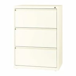 Promo 👏 Hirsh Industries LLC Hirsh 30-in Wide HL10000 Series Metal 3 Drawer Lateral File Cabinet Off White 🥰