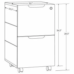 Best Sale 👏 Zuri Furniture 16” Modern Hayes White Matte Laquer 2-Drawer Lateral Mobile Filing Pedestal 😀 -COASTER Shop 3d31f5a50397769f 8163 w800 h800 b1 p0