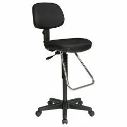 Hot Sale 🎉 Office Star Products Economical Chair With Chrome Teardrop Footrest ⭐