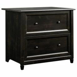 Best deal 🔥 Decorn Transitional Lateral File Cabinet, 2 Interlocking Storage Drawers, Estate Black 🤩