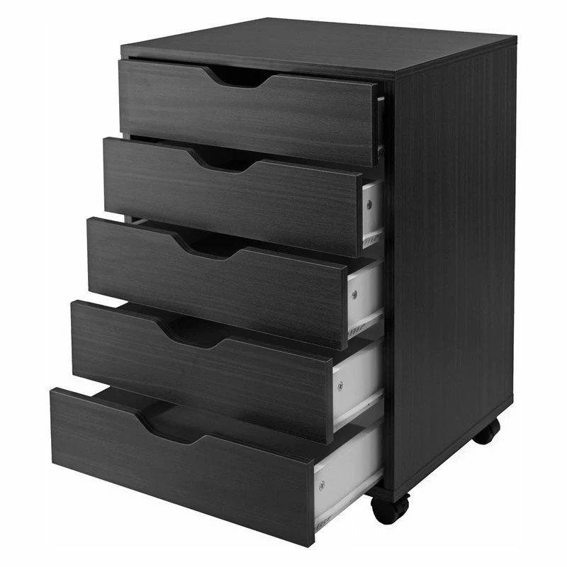Best reviews of 😀 Winsome Wood 19.21"x15.98"x26.3" Black 5 Drawer Halifax Cabinet ⌛ 2 Best reviews of 😀 Winsome Wood 19.21"x15.98"x26.3" Black 5 Drawer Halifax Cabinet ⌛ - Image 2