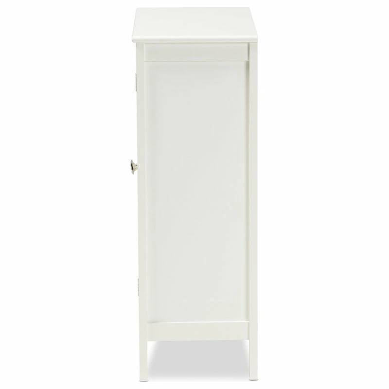Hot Sale ❤️ Baxton Studio Cottage And Farmhouse White Finished 2-Door Wood Multipurpose Storage Cabinet 👏 4 Hot Sale ❤️ Baxton Studio Cottage And Farmhouse White Finished 2-Door Wood Multipurpose Storage Cabinet 👏 - Image 4