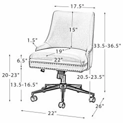Best Pirce ✔️ Karat Home Upholstered Swivel Task Chair With Nailhead Trim, Ivory ❤️ -COASTER Shop 46e1b3bf038028cf 1677 w800 h800 b1 p0