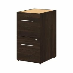 Brand new ๐ Bush Business Furniture Office 500 16W 2 Drawer File Cabinet In Black Walnut - Engineered Wood ๐