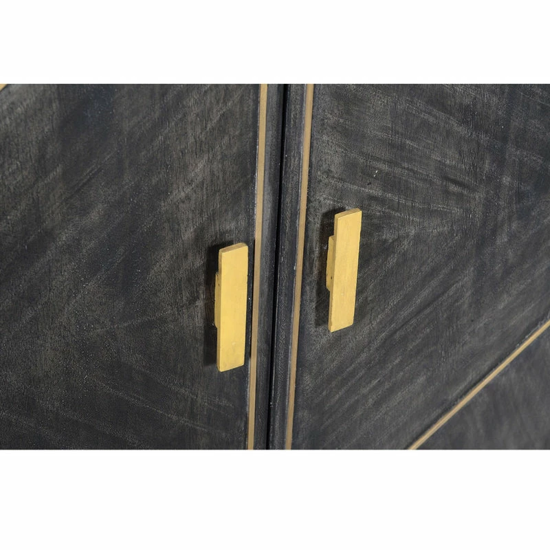 Cheap โ๏ธ Benzara, Woodland Imprts, The Urban Port Rustic Style Mango Wood Cabinet With Dual Door Storage, Gray And Gold ๐ 3 Cheap โ๏ธ Benzara, Woodland Imprts, The Urban Port Rustic Style Mango Wood Cabinet With Dual Door Storage, Gray And Gold ๐ - Image 3