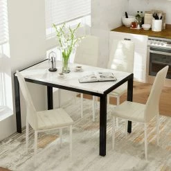 Coupon π Decor Love 5 Pieces Dining Set, White Marble Tabletop & 4 Padded Faux Marble Chairs, Beige β¨ 7 Coupon π Decor Love 5 Pieces Dining Set, White Marble Tabletop & 4 Padded Faux Marble Chairs, Beige β¨ -COASTER Shop 4b31104501bb7b37 6329 w800 h800 b0 p0