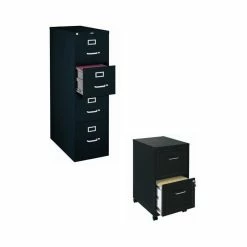 Budget ๐ Hirsh Industries LLC 2 Piece Value Pack 4 Drawer And Mobile 2 Drawer File Cabinet In Black ๐ฅ