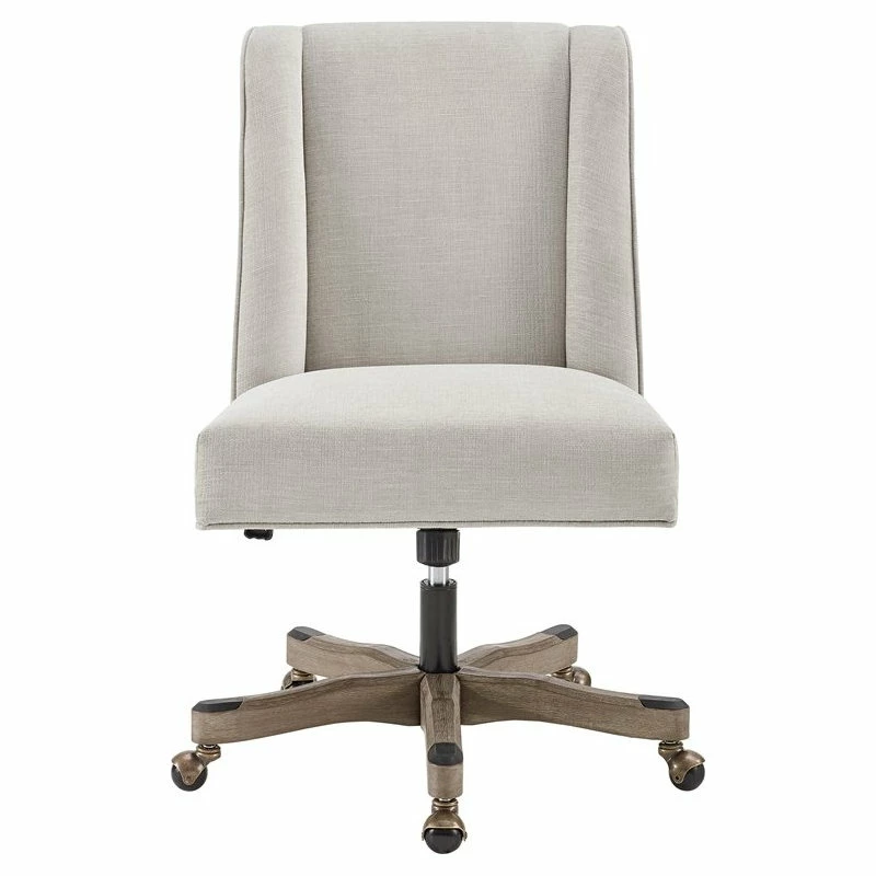 Coupon ✔️ Linon Home Decor Products Linon Draper Upholstered Swivel Office Chair In Natural Linen ⌛ 2 Coupon ✔️ Linon Home Decor Products Linon Draper Upholstered Swivel Office Chair In Natural Linen ⌛ - Image 2