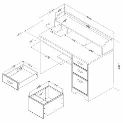 Cheapest 🔥 South Shore Furniture South Shore Versa Computer Desk With Hutch In Gray Maple 🛒 -COASTER Shop 51d124be0f2e317b 9121 w800 h800 b1 p0