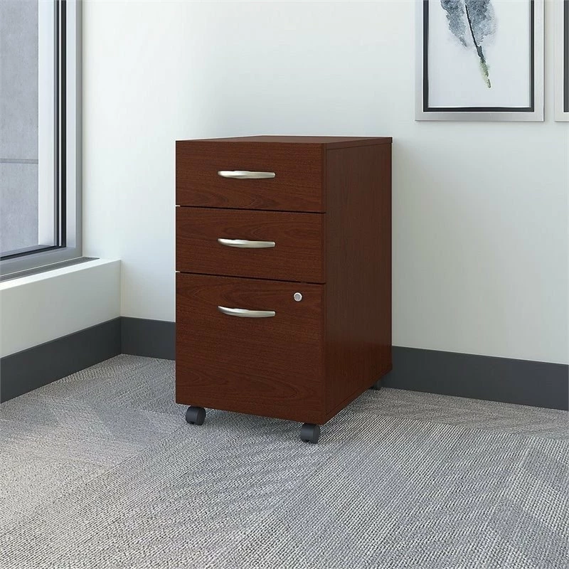 Buy ❤️ Bush Business Furniture Series C 3 Drawer Assembled Mobile File Cabinet In Mahogany - Engineered Wood 🔥 2 Buy ❤️ Bush Business Furniture Series C 3 Drawer Assembled Mobile File Cabinet In Mahogany - Engineered Wood 🔥 - Image 2
