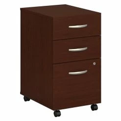 Buy ❤️ Bush Business Furniture Series C 3 Drawer Assembled Mobile File Cabinet In Mahogany - Engineered Wood 🔥