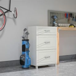 Hot Sale 🔥 SystemBuild Abington 24" 3 Drawer Base Cabinet, White 🎁 -COASTER Shop 56514f6c002e9a1b 5886 w800 h800 b0 p0