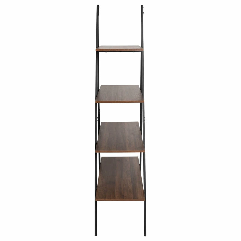 Best deal 🧨 Glitzhome 64.57"H 4-TierMetal/ Wooden Bookcases And Ladder Shelves, Walnut ✨ 3 Best deal 🧨 Glitzhome 64.57"H 4-TierMetal/ Wooden Bookcases And Ladder Shelves, Walnut ✨ - Image 3