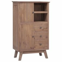 Best reviews of โญ Vida XL LLC VidaXL Solid Teak Wood Highboard Storage Drawer Book Wine Cabinet Sideboard ๐