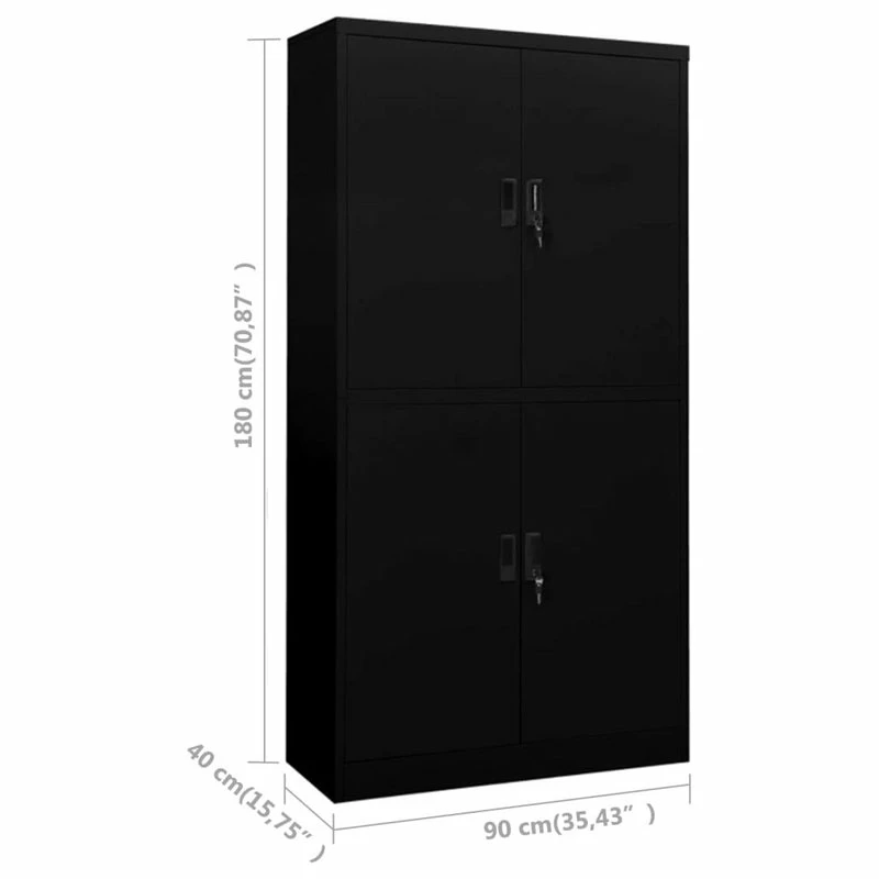 Deals ๐ฏ Vida XL LLC VidaXL Office Cabinet Black 70.9" Steel Storage Side File Cabinet Furniture ๐ 8 Deals ๐ฏ Vida XL LLC VidaXL Office Cabinet Black 70.9" Steel Storage Side File Cabinet Furniture ๐ - Image 8