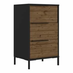 Promo ✨ Benzara, Woodland Imprts, The Urban Port The Urban Port 17.32" Metal Office Accent Storage Cabinet With 3 Drawers - Brown 😀