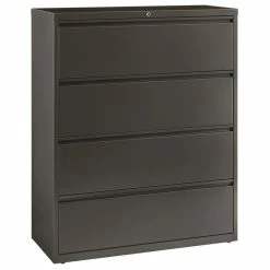 COASTER Shop 25 Promo 🥰 Hirsh Industries LLC Hirsh 42-in Wide HL8000 Series Metal 4 Drawer Lateral File Cabinet Charcoal ✨