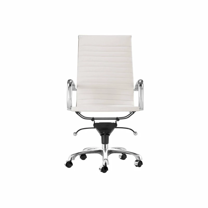 Discount ๐คฉ Modern Selections Modern L Ribbed High Back Management Office Chair, White ๐ 2 Discount ๐คฉ Modern Selections Modern L Ribbed High Back Management Office Chair, White ๐ - Image 2