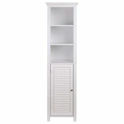 Buy β Glitzhome 65.55"H Wooden Floor Storage Cabinet With 3-Shelf And 1 Shutter Door π