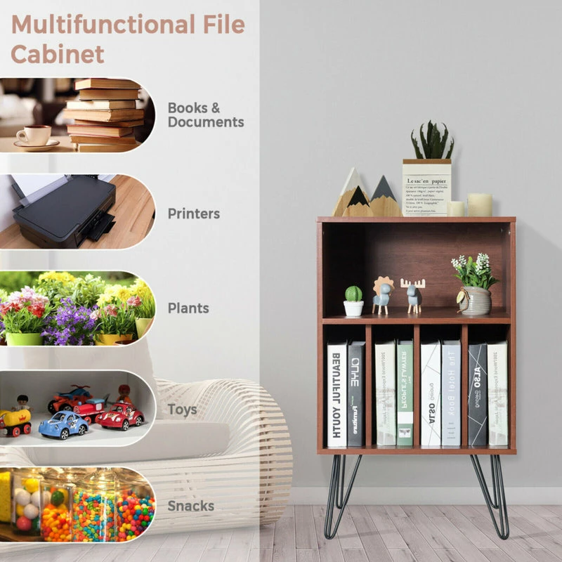 Hot Sale ๐คฉ Gymax File Cabinet W/Split Storage Standing Display Bookshelf Bedroom ๐ 4 Hot Sale ๐คฉ Gymax File Cabinet W/Split Storage Standing Display Bookshelf Bedroom ๐ - Image 4