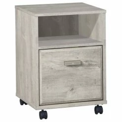 Coupon 🔔 Saint Birch Elma Modern Wood Mobile File Cabinet With Casters In Washed Gray 💯
