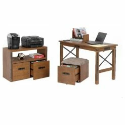 Buy 🧨 OS Home And Office Furniture 33244K Desk W/ Roll About File & Machine Stand ❤️