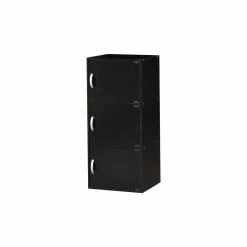 Flash Sale ๐ Hodedah Import Inc. 3-Door Cabinet, Black ๐