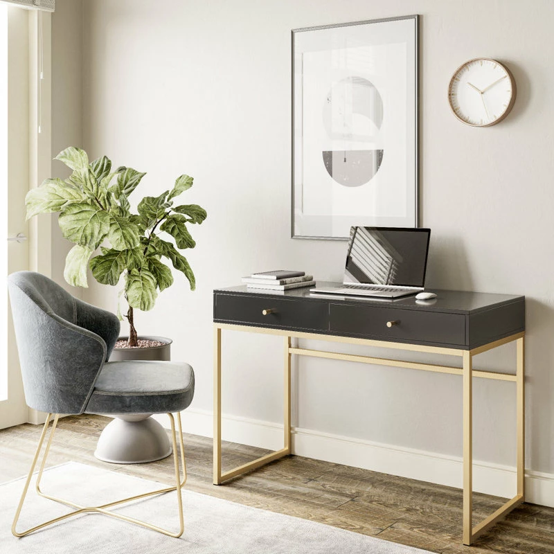 Promo ๐ Belleze 42" Home Office Writing Computer Desk Console Table, Black ๐ 3 Promo ๐ Belleze 42" Home Office Writing Computer Desk Console Table, Black ๐ - Image 3