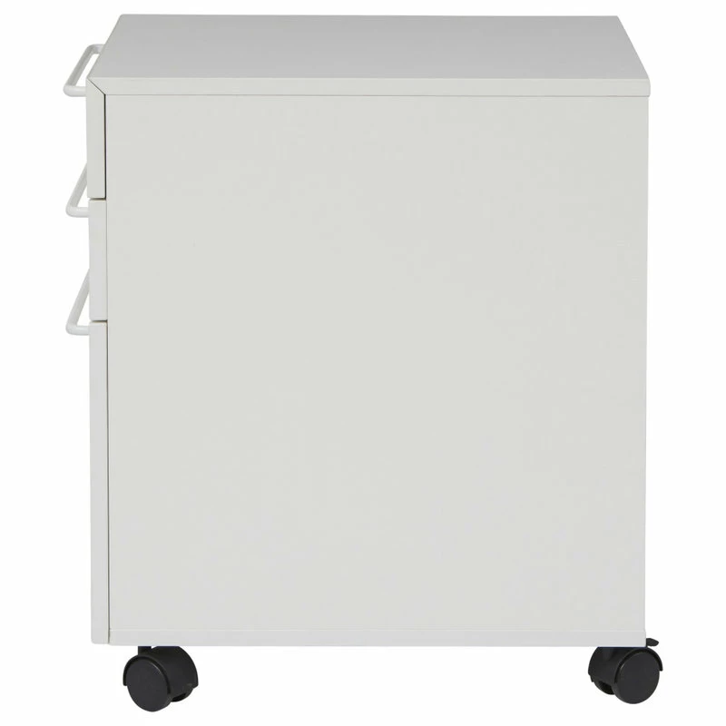 Deals 👏 Unique Furniture Sit-Stand Collection Wood Mobile Pedestal With Castors, White 👏 2 Deals 👏 Unique Furniture Sit-Stand Collection Wood Mobile Pedestal With Castors, White 👏 - Image 2