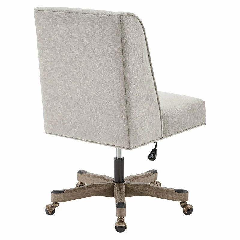 Coupon ✔️ Linon Home Decor Products Linon Draper Upholstered Swivel Office Chair In Natural Linen ⌛ 3 Coupon ✔️ Linon Home Decor Products Linon Draper Upholstered Swivel Office Chair In Natural Linen ⌛ - Image 3