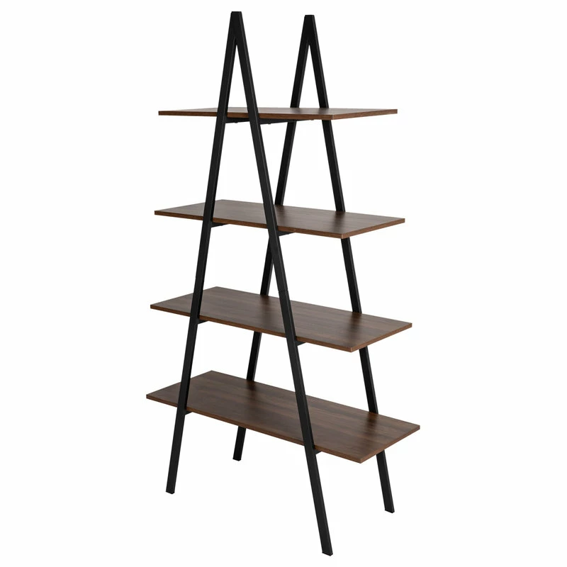 Best deal 🧨 Glitzhome 64.57"H 4-TierMetal/ Wooden Bookcases And Ladder Shelves, Walnut ✨ 1 Best deal 🧨 Glitzhome 64.57"H 4-TierMetal/ Wooden Bookcases And Ladder Shelves, Walnut ✨