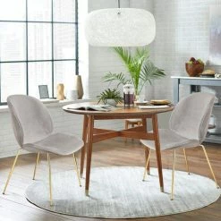 Best reviews of ⌛ Decor Love Set Of 2 Dining Chair, Brass Metal Legs With Light Gray Velvet Upholstered Seat 🔥 -COASTER Shop 73013bc602b24026 1447 w800 h800 b0 p0