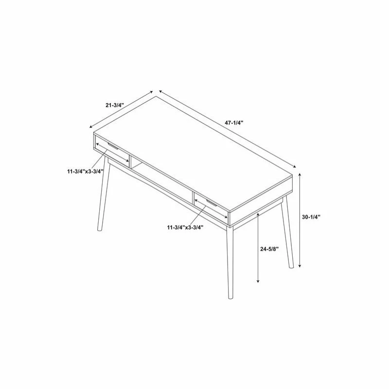 Brand new 🎁 Linon Home Decor Products Linon Perry Wood Two Drawer Writing Desk In White And Natural 👏 4 Brand new 🎁 Linon Home Decor Products Linon Perry Wood Two Drawer Writing Desk In White And Natural 👏 - Image 4