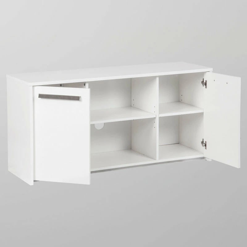Top 10 ✨ Saint Birch Miami White Wood Grain 2-door Credenza File Cabinet ⭐ 3 Top 10 ✨ Saint Birch Miami White Wood Grain 2-door Credenza File Cabinet ⭐ - Image 3