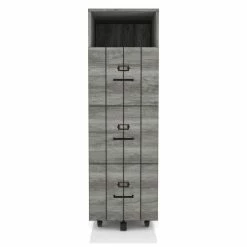 Deals 🔥 Furniture Of America E-Commerce By Enitial Lab Furniture Of America Thelo Industrial Wood Filing Cabinet With Wheels In Gray 🌟